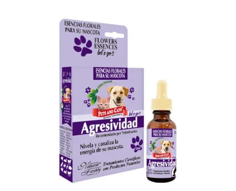 <span class="highlight-prefix">Esencias naturales para perros:</span> P & C Esencia Agresividad Let's Go, frasco de 25 ml.