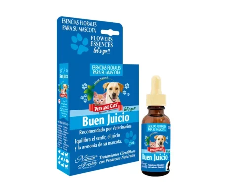 <span class="highlight-prefix">Esencias naturales para perros:</span> P & C Esencia Buen Juicio, frasco de 25 ml.