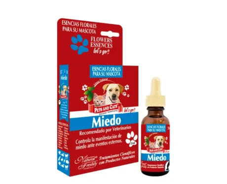 <span class="highlight-prefix">Esencias naturales para gatos:</span> P & C Esencia Miedo Let's Go, frasco de 25 ml.