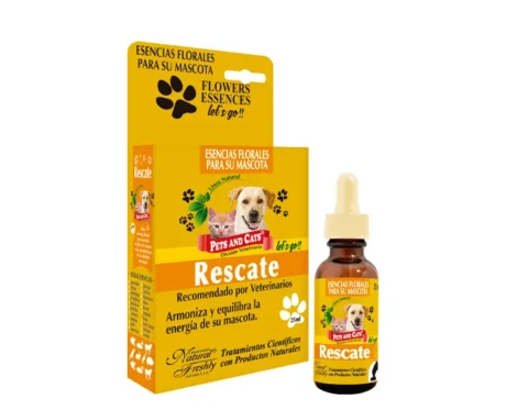 <span class="highlight-prefix">Esencias naturales para gatos:</span> P & C Esencia Rescate Let's Go, frasco de 25 ml.