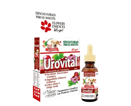 <span class="highlight-prefix">Esencias naturales para perros:</span> P & C Esencia Urovital Let's Go, frasco de 25 ml.