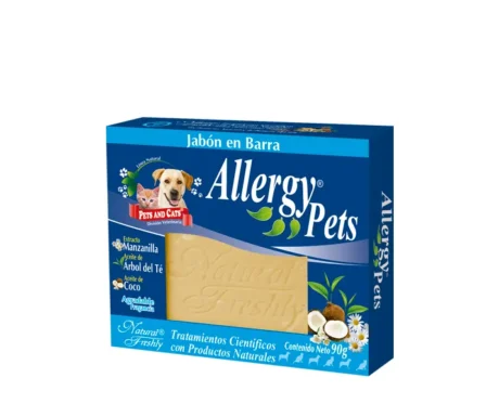 <span class="highlight-prefix">Jabón Natural para el cuidado e higiene:</span> P & C Jabón Allergy Pets, 90 g.